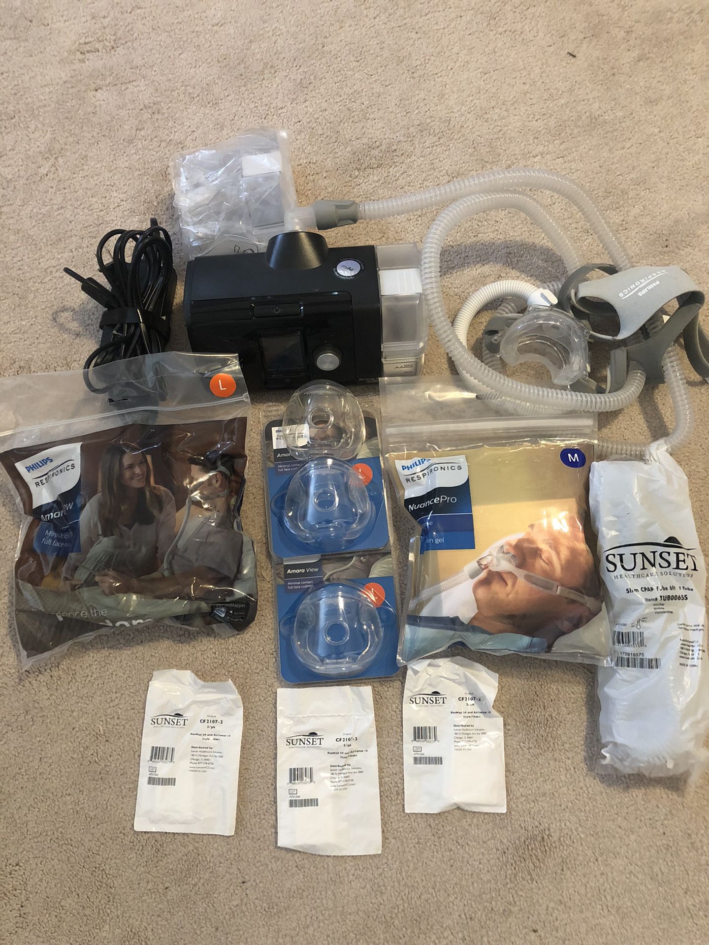 ResMed AirSense 10 CPAP w/ accessories