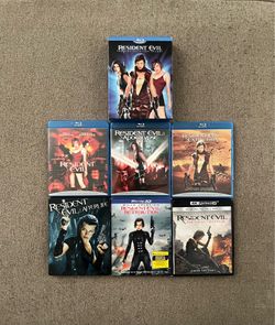 Resident Evil Blu-ray Complete Original Live-Action Movie Series 2002-2016 Milla Jovovich