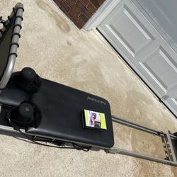 Stamina AeroPilates  3 Cord Reformer Rebounder W Pull Up Bar Foot Bar DVD's