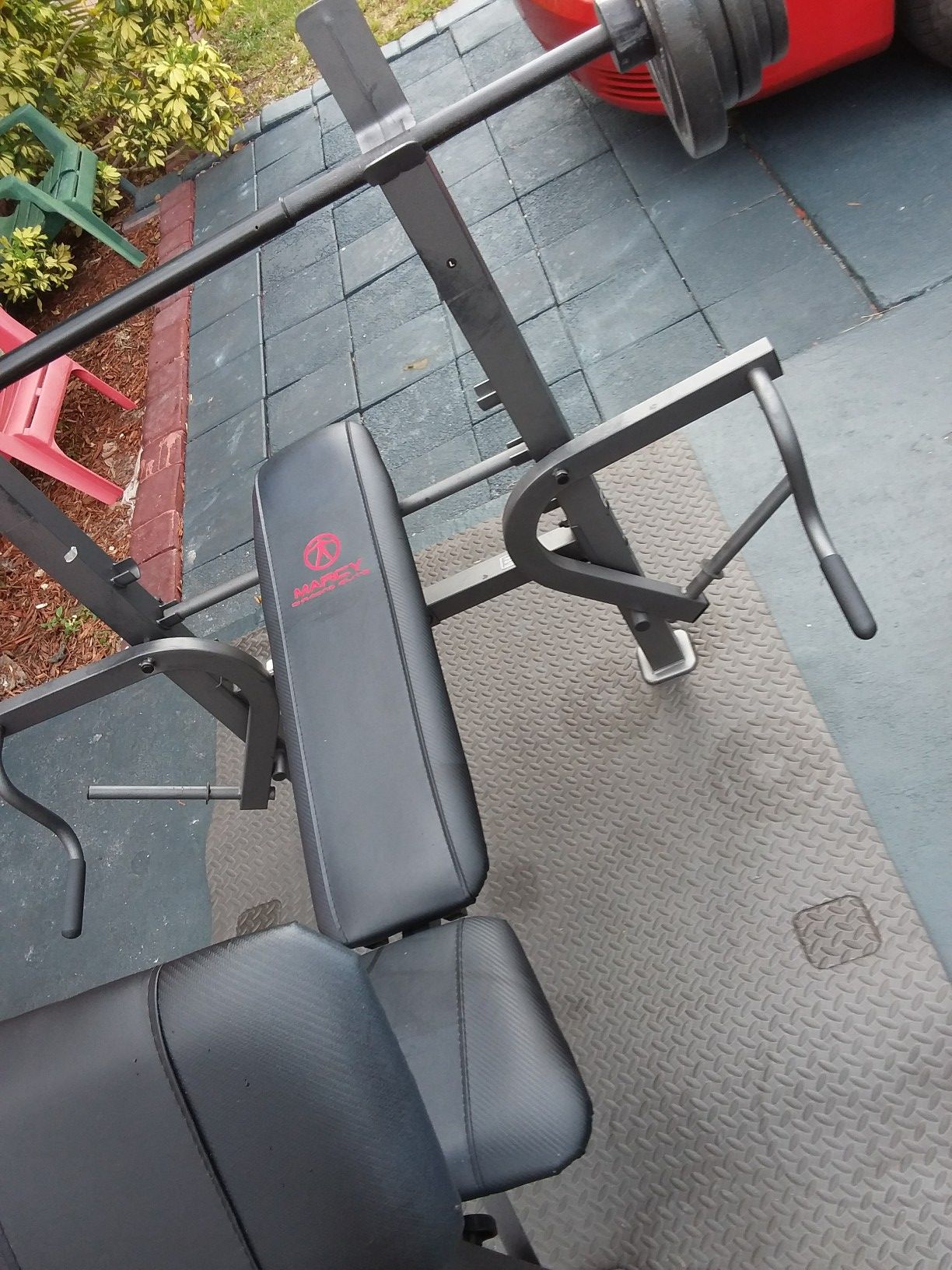 BENCH WEIGHT WEIGHT BENCH MARCY HEAVYDUTY BENCH WITH 7FT OLIMPIC BAR