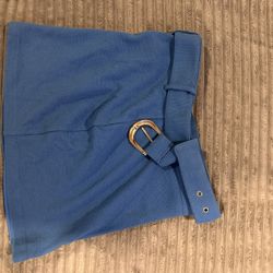 Blue mini skirt