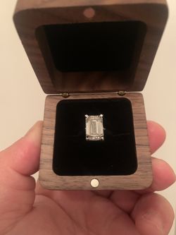 4.73ct Emerald Lab Diamond Engagement Wedding Ring 