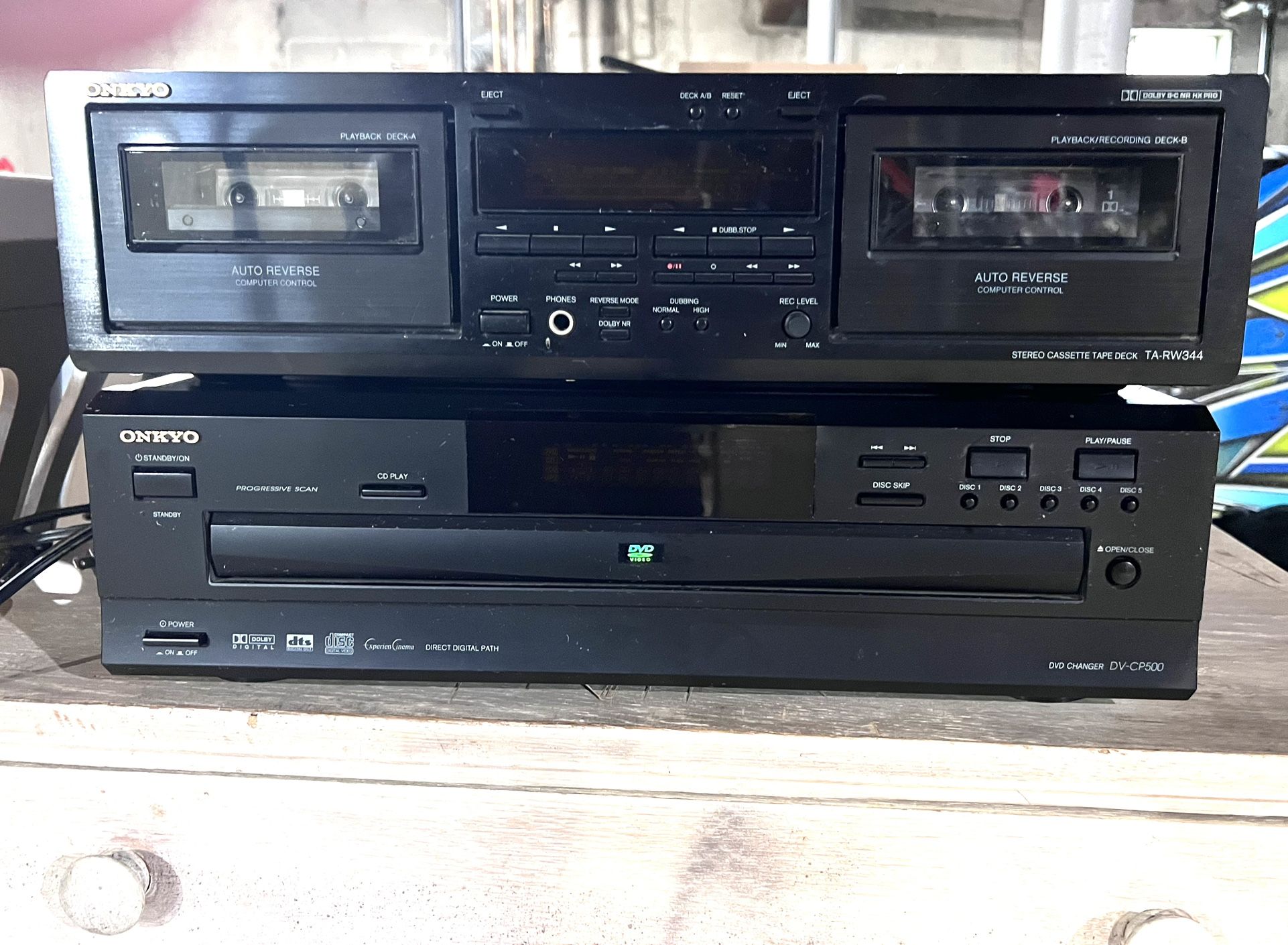 SELLING ONKYO DVD AND DUAL CASSETTE PLAYER
