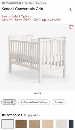 Pottery barn Kendall crib and moonlight mattress