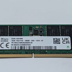 SK hynix DDR5 SDRAM SO-DIMM 16GB 4800 262-Pin RAM HMCG78MEBSA092N