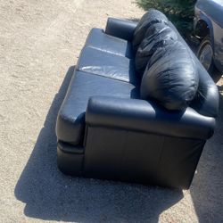 Leather Black Couch