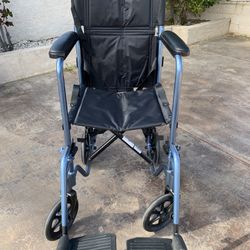 Wheelchair NOVA Lightweight Transport Chair, 17",Dark Blue