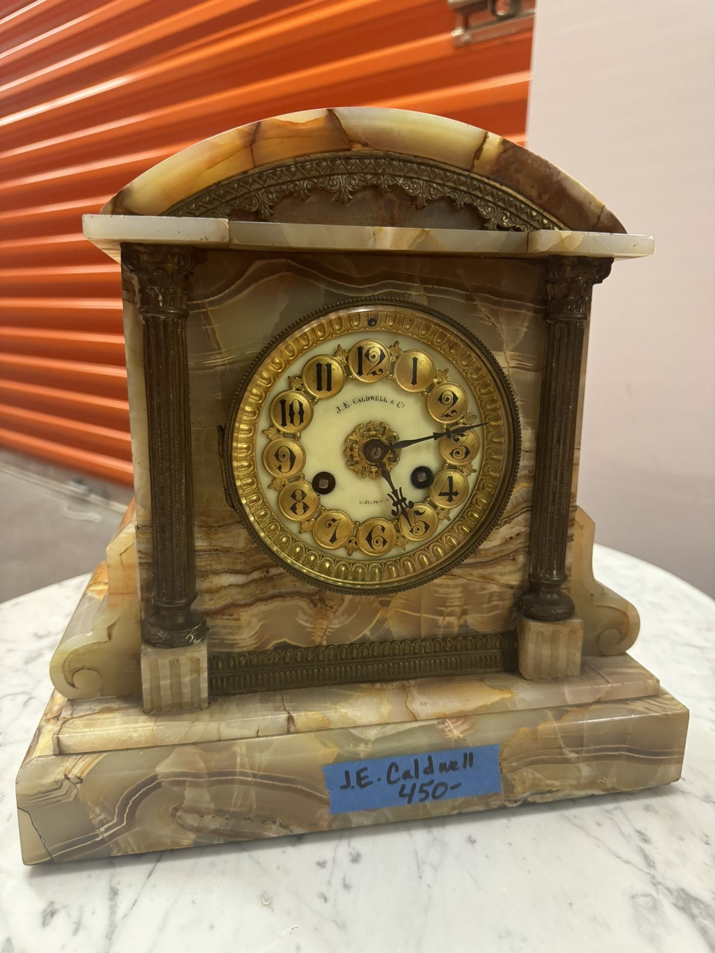 Vintage J.E. Caldwell Mantle Clock