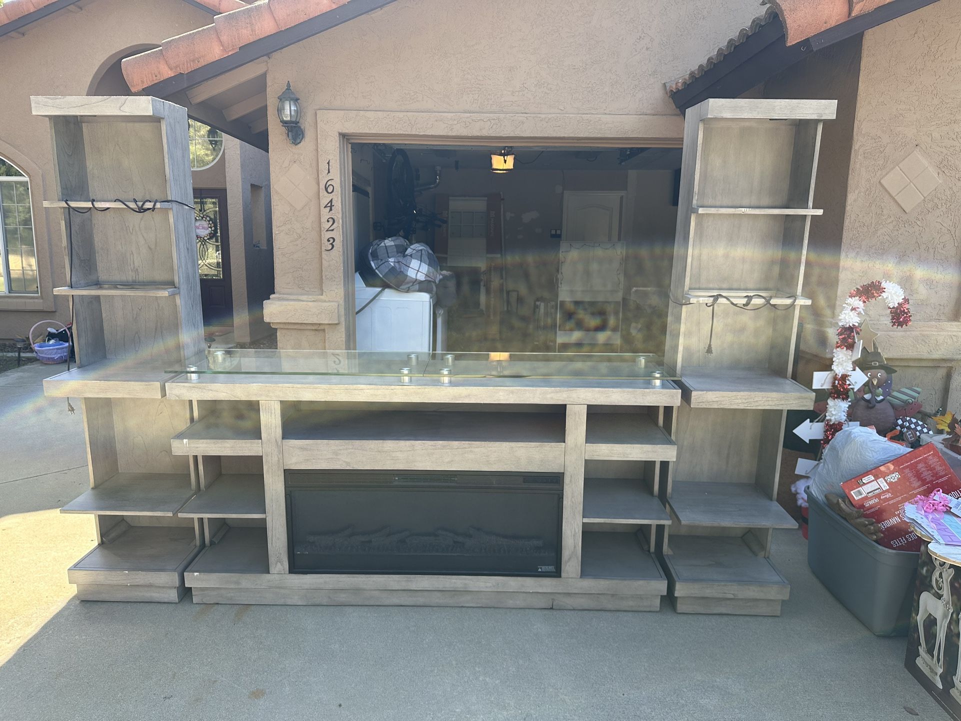 TV Stand With Electric Fireplace