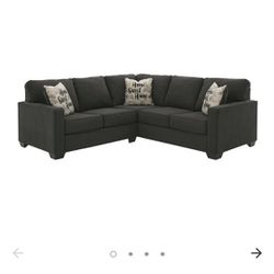 Dark Gray 2 Piece Secctional Sofa