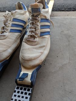 Vintage cross country skis from lake placid