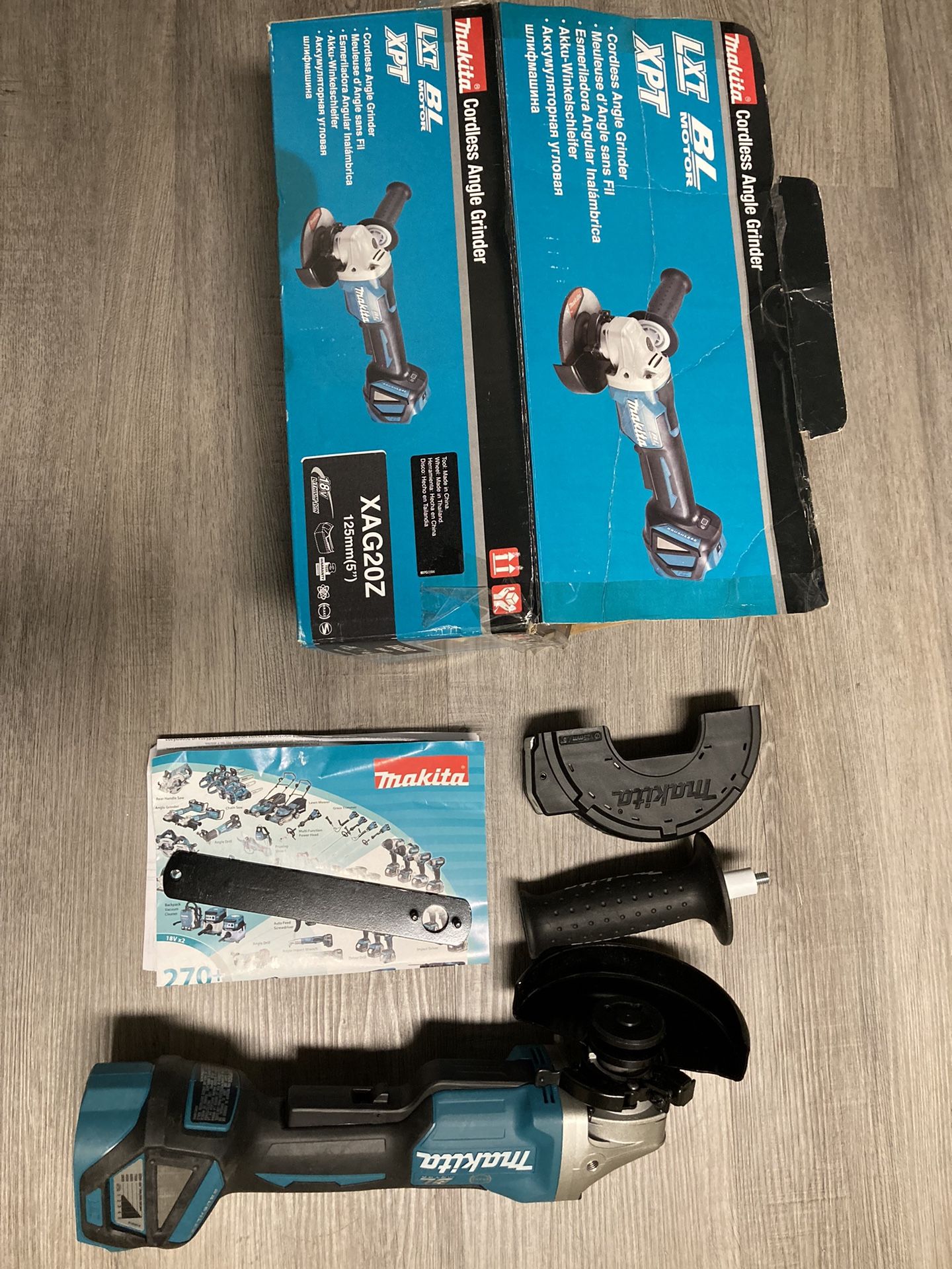 New Inbox, Makita XAG20Z Paddle Cut Off Angle Grinder Tool Only No Battery Or Charger