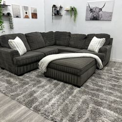 Grey Sectional Couch - Free Delivery 