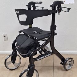 Medical Nitro Sprint Foldable Rollator Walker with Seat