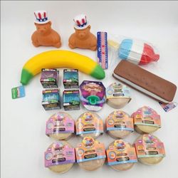 19 Squishy Toy Bundle(Authentic RMS, NeeDoh,Sunny Days)