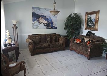 2 Antique Sofa (1 Sofa & 1 Loveseat) 