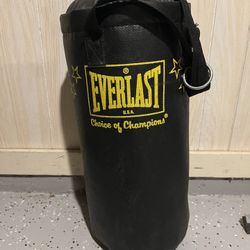 Vtg. Rare 20LB BLACK/GOLD Everlast "Choice of Champion" HEAVY Duty Kick Bag