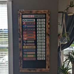 Custom Made Adjustable Standings Board 