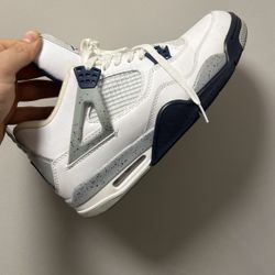J White And Navy Trainers 