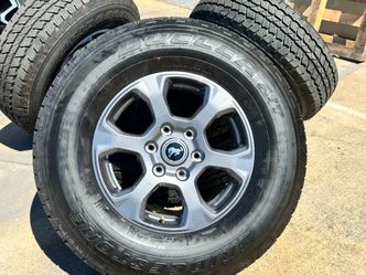 Set of 5 Factory Ford Bronco 17x7.5" wheels 6x5.5 BRIDGESTONE 255/75R17 DOT 1316