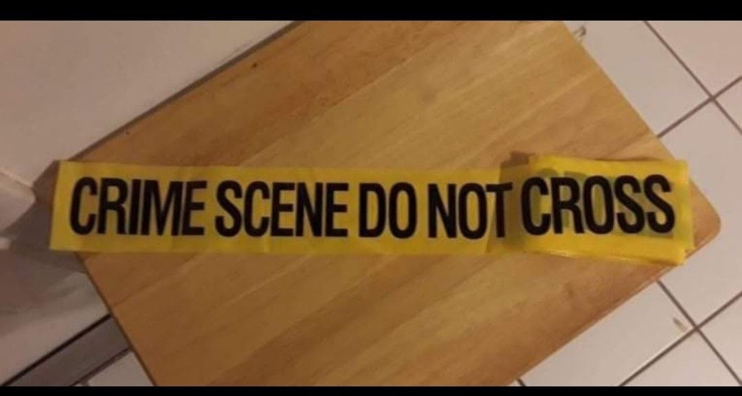 Halloween small roll yellow plastic tape "crime scene do not cross" for prop