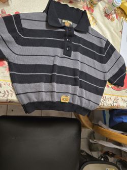 FB County Charlie Brown Crop Top Black And Grey 