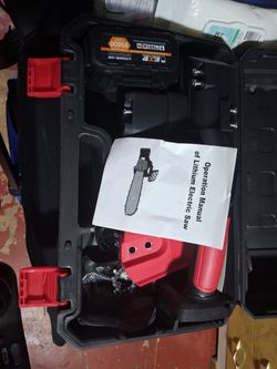 New Chain Saw In Box Battery Make The Job Easy Less Headaches 
