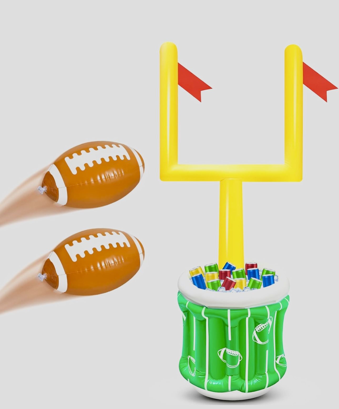 3 Piece Inflatable Football Goal And Football Cooler
