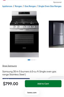 Samsung 30-in 5-Burner Stainless Steel Gas Range
