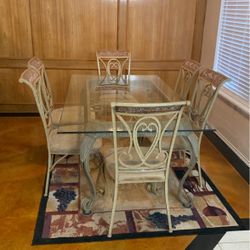 Glass Table & Wine Cabinet 