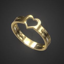 Heart Shape Ring Sterling Silver 925