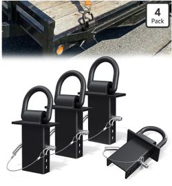 Stake Pocket D Ring, Stake Pocket Tie Down for Trailers Trucks 4 Pack, 18000lbs Heavy Duty, Trailer Tractor Tie Down Accessories Anchor for Flatbed Ca