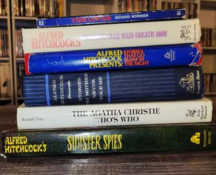 SET OF 6 1st EDITION ALFRED HITCHCOCK & AGATHA CHRISTIE NOVELS- SEE DESCRIPTIONS FOR DETAILS