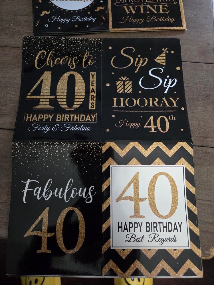 Fabulous 40 Adhesive Labels