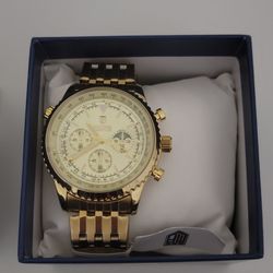 Montres Prestige x Invicta MPW-0312 Mens Watch 43.5mm Gold NWT
