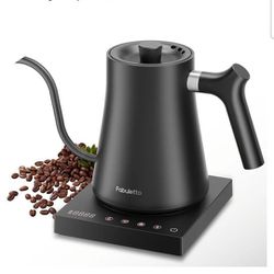 Gooseneck Electric Kettle Fabuletta 1500W Ultra Fast Boiling Water Kettle 100% Stainless Steel for Pour-over Coffee & Tea Leak-Proof Design French Pre
