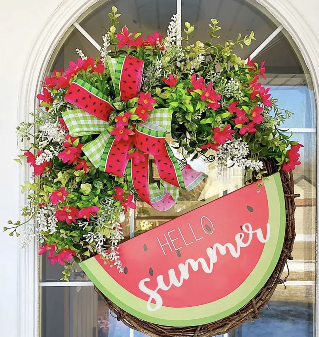 Watermelon Hello Summer Door Wreath