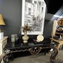 Beautiful Custom Made Fiorge Iton Console 