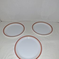Corelle cinnamon pattern luncheon plates. Set of 3.