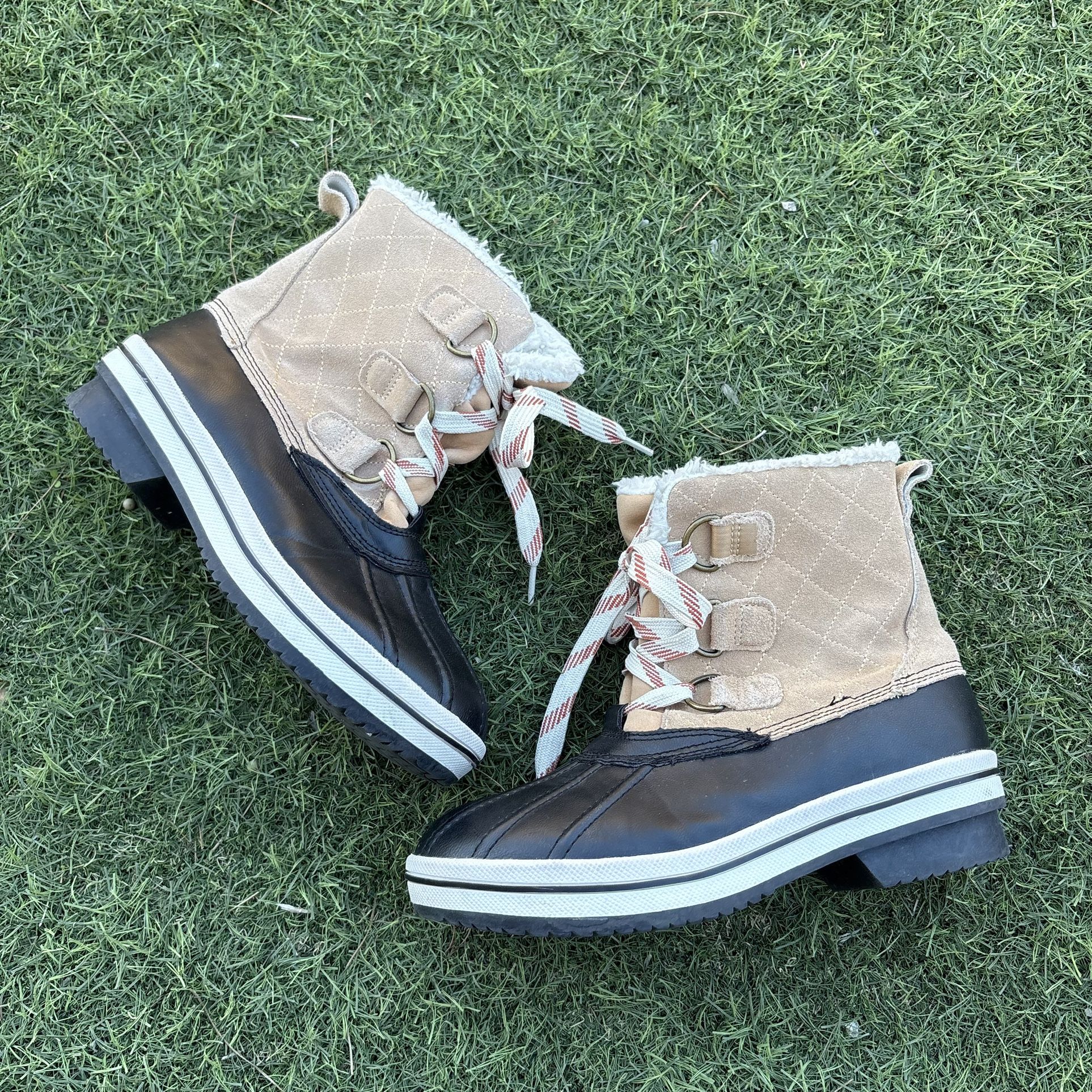 Women Size 7 Snow Boots Duck Boots Winter Waterproof Warm