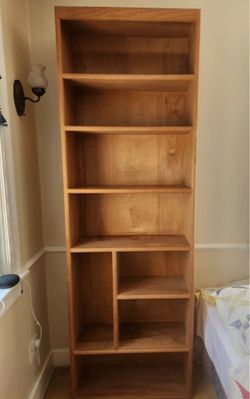 Tall Solid Oak Handmade Bookcase - 28x12x86