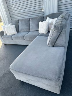 Grey sectional couch