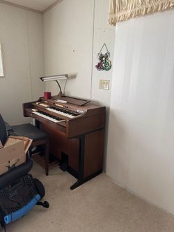 Vintage Console Organ with Bench