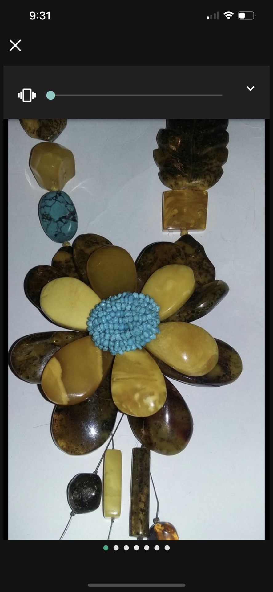 TURQUOISE AND BALTIC AMBER NECKLACE ORIGINAL NEW