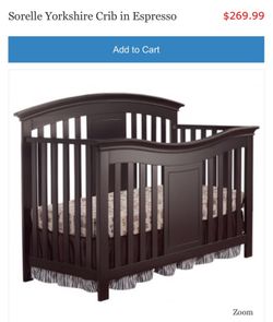 Baby crib must pick up today in a packaging