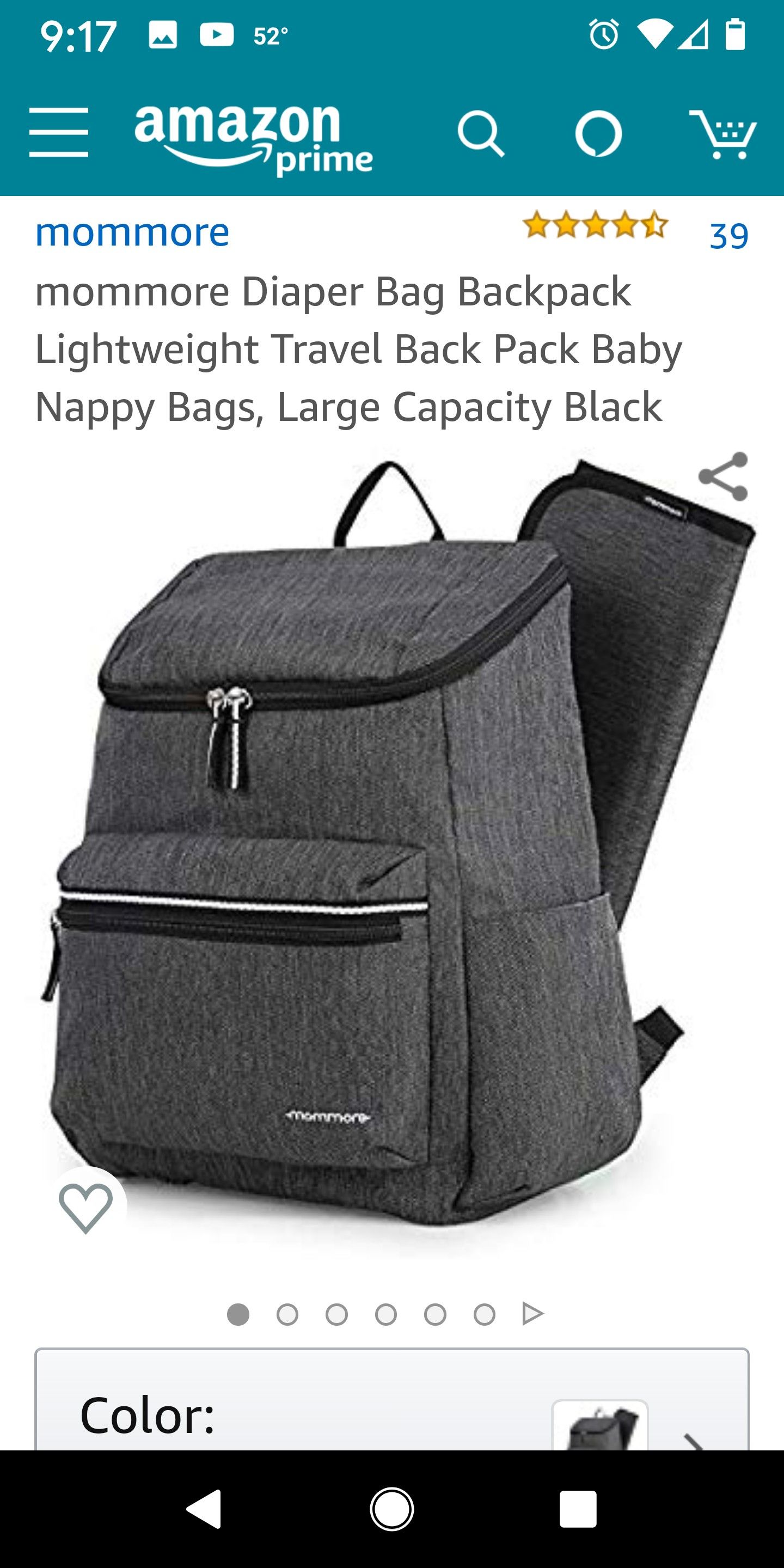 Washable diaper bag, backpack