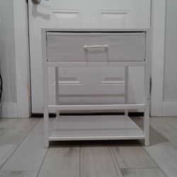 White Side Table Night Stand  End Table  20 W X 20 L X 22 H Inches 