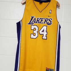 Vintage Y2K Nike Lakers Shaq Jersey 