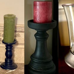 Decorative Candle Collection – $30 Each / $40 Large Glass Set 🍁🍂🥀👑