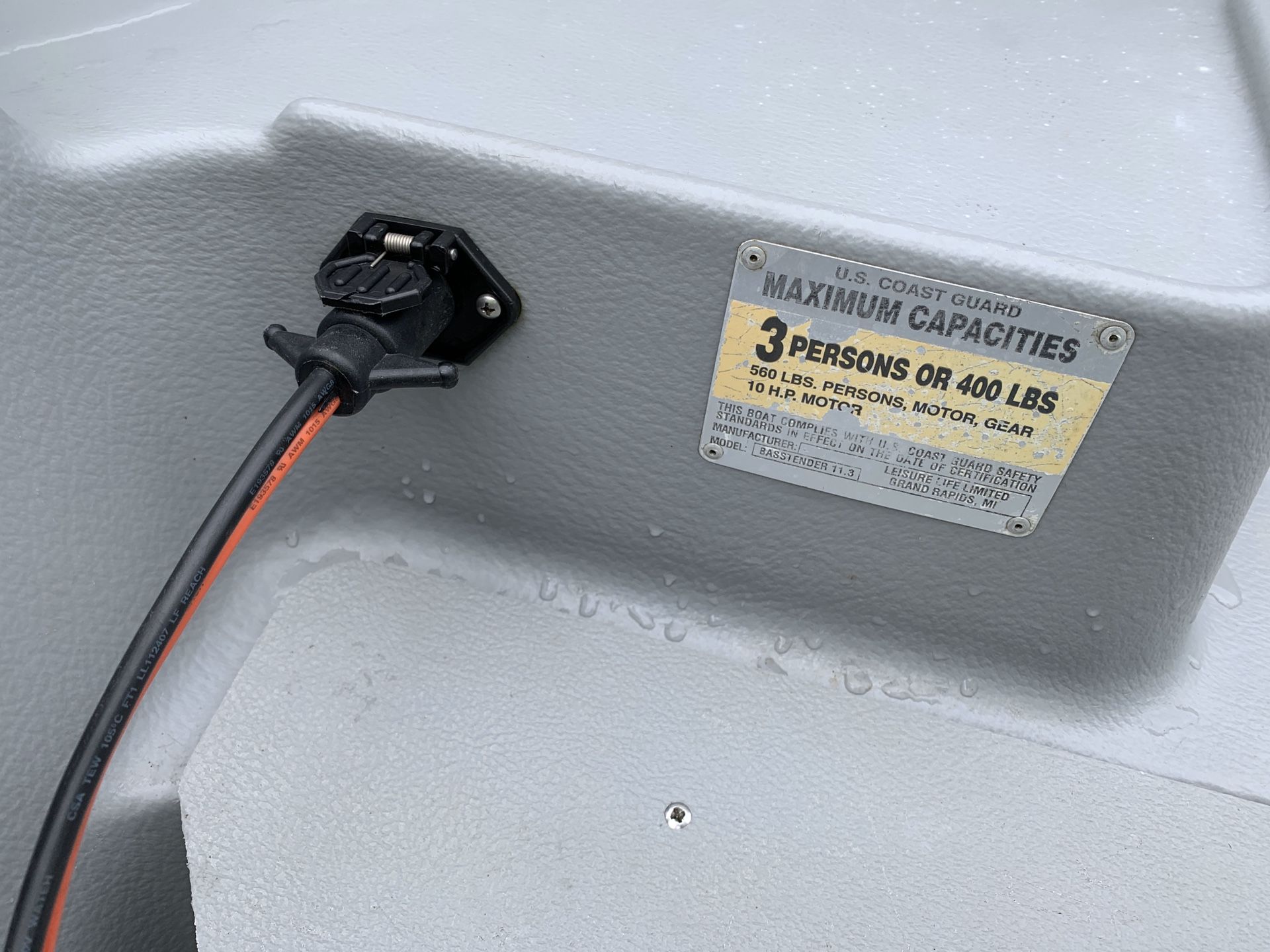 Bass Tender 11.3 Plastic Bass Fishing Boat & Trailer for Sale in Sumner